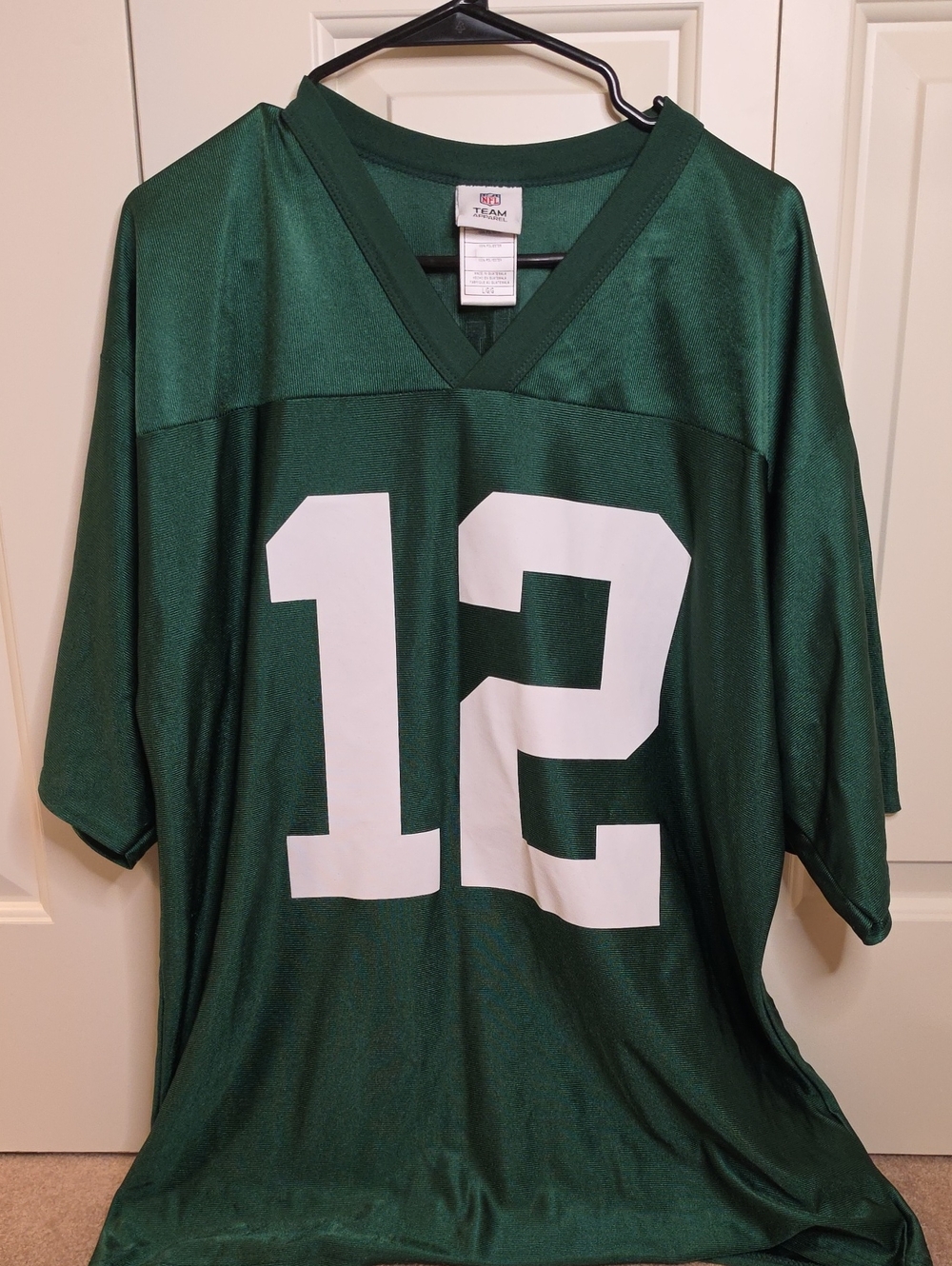 NFL Green Jersey with White 12 Graphic